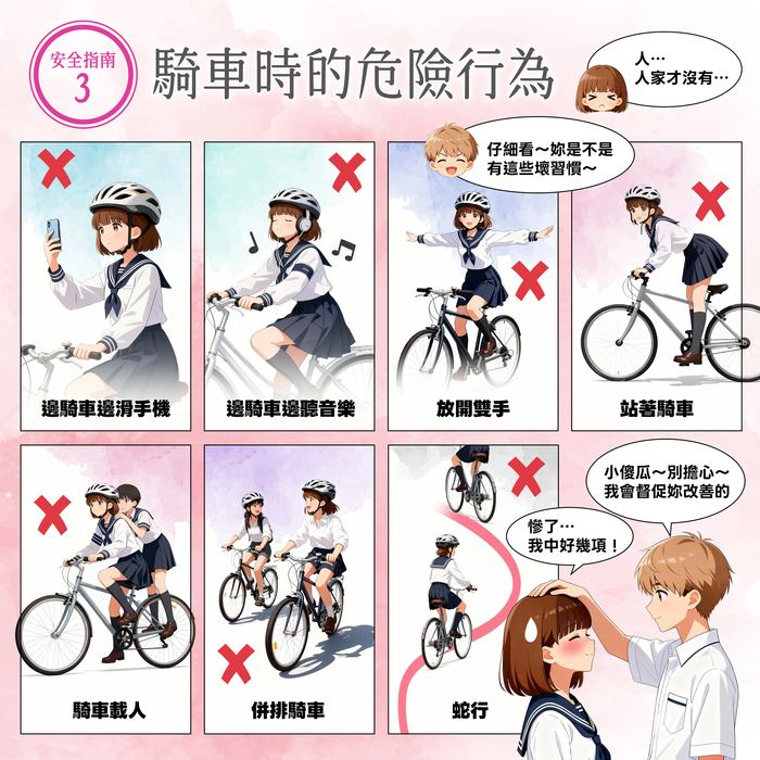 騎車時的危險行為